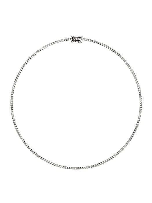 GOLD VERMEIL / 925 STERLING SILVER VVS1 MOISSANITE TENNIS CHAIN NECKLACE