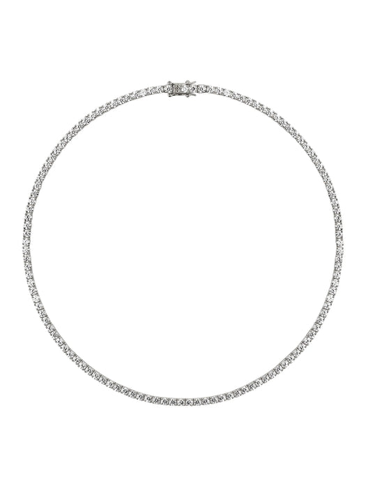 GOLD VERMEIL / 925 STERLING SILVER VVS1 MOISSANITE TENNIS CHAIN NECKLACE