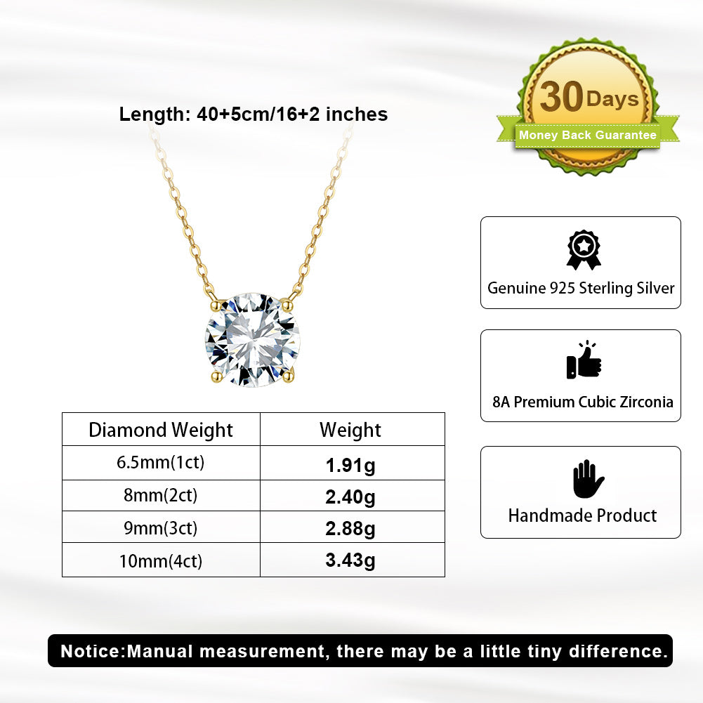 4.0CT ROUND CUT MOISSANITE NECKLACE — Shinier Than Diamond