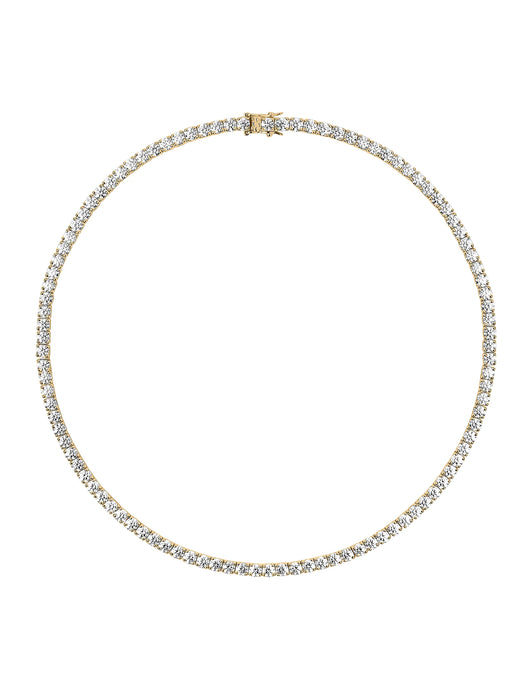 GOLD VERMEIL / 925 STERLING SILVER VVS1 MOISSANITE TENNIS CHAIN NECKLACE