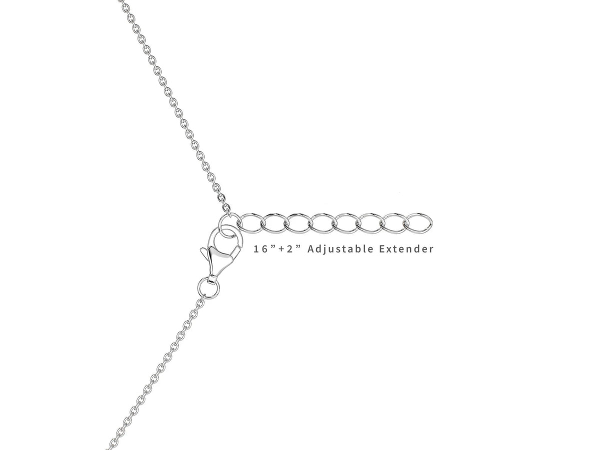 7-STONE MOISSANITE BAR NECKLACE — WHITE GOLD VERMEIL