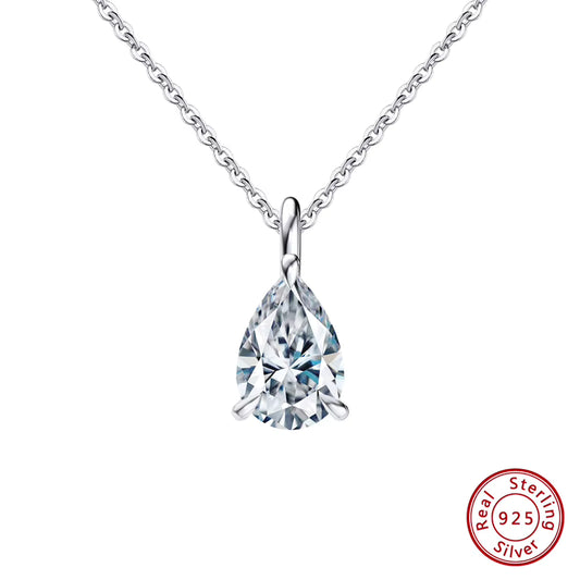 2.0CT TEARDROP MOISSANITE NECKLACE — Shinier Than Diamond