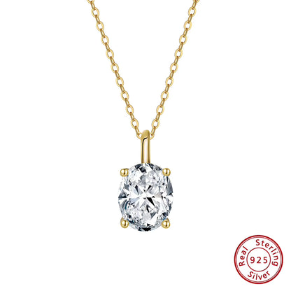 3.0CT OVAL CUT MOISSANITE NECKLACE — Shinier Than Diamond