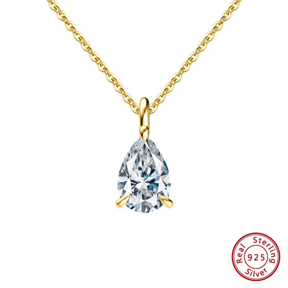 2.0CT TEARDROP MOISSANITE NECKLACE — Shinier Than Diamond