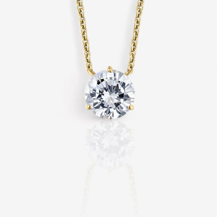 4.0CT D Color VVS1 Lab-Grown Moissanite Solitaire Necklace in Four-Prong Setting | 925 Sterling Silver (Copy)