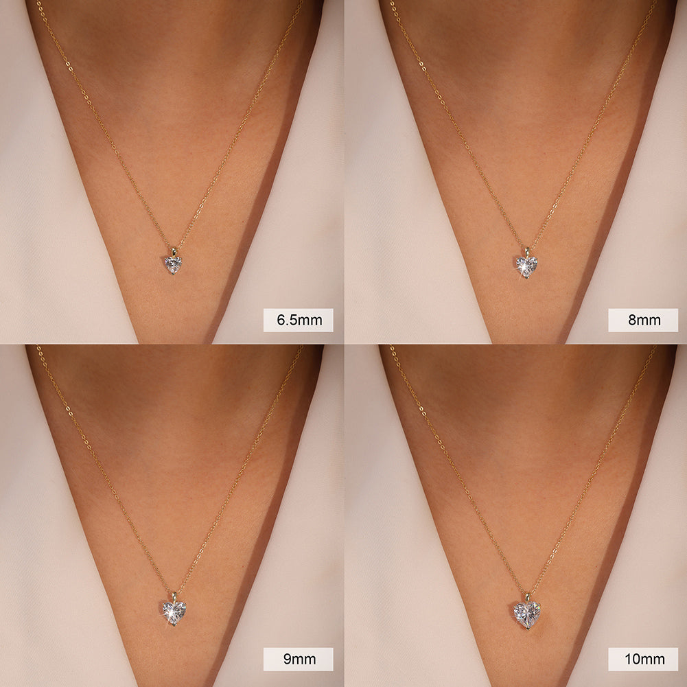 4.0CT HEART CUT MOISSANITE NECKLACE — Shinier Than Diamond