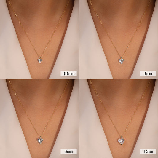 4.0CT HEART CUT MOISSANITE NECKLACE — Shinier Than Diamond