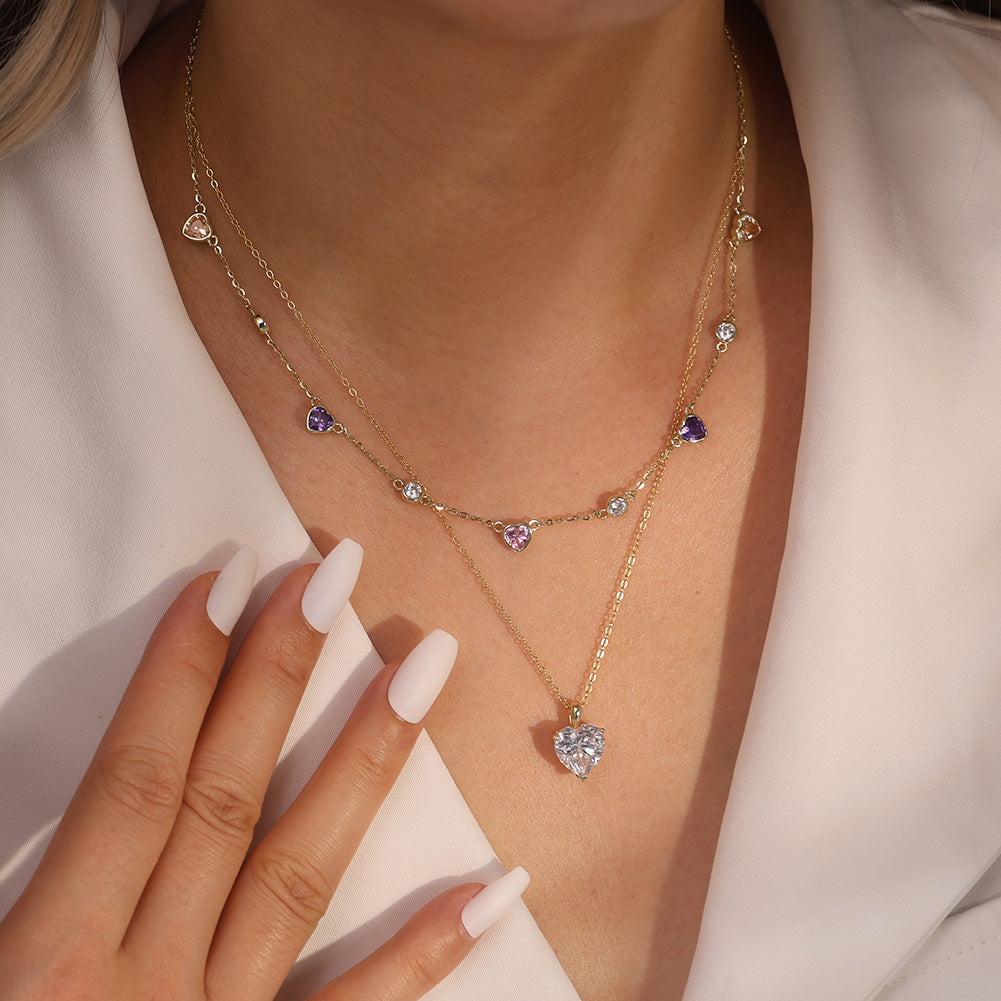 4.0CT HEART CUT MOISSANITE NECKLACE — Shinier Than Diamond