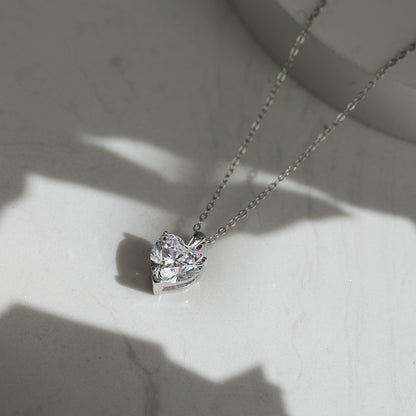 4.0CT HEART CUT MOISSANITE NECKLACE — Shinier Than Diamond