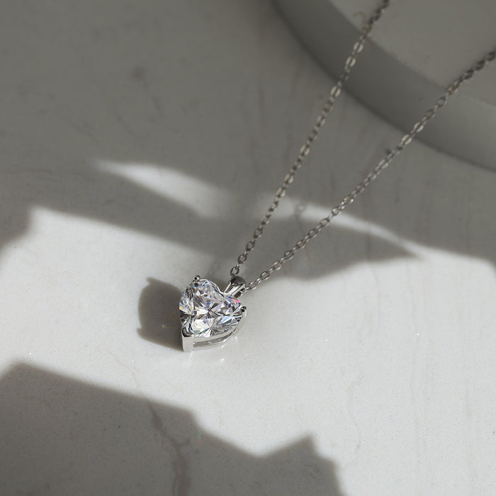 4.0CT HEART CUT MOISSANITE NECKLACE — Shinier Than Diamond