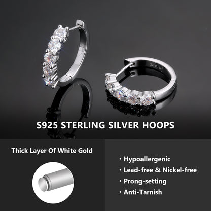 2.0CT MOISSANITE HOOP EARRINGS — Shinier Than Diamond