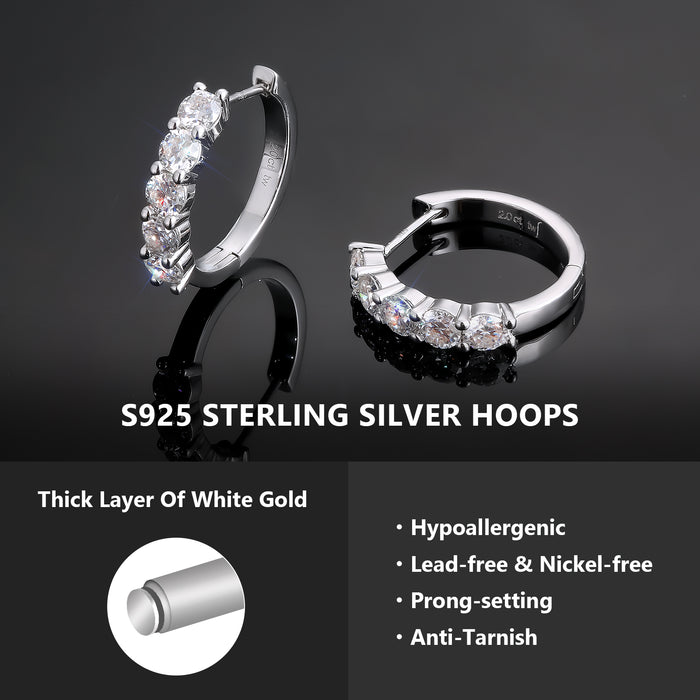HOOP EARRINGS IN 2.0 CARATS MOISSANITE