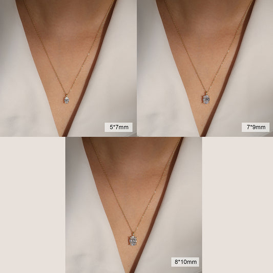 3.0CT OVAL CUT MOISSANITE NECKLACE — Shinier Than Diamond