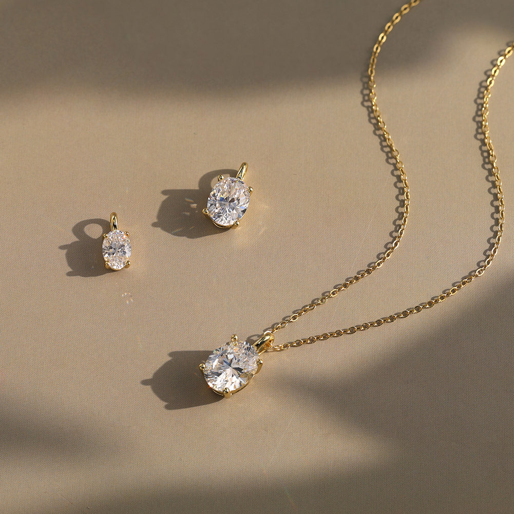 3.0CT OVAL CUT MOISSANITE NECKLACE — Shinier Than Diamond