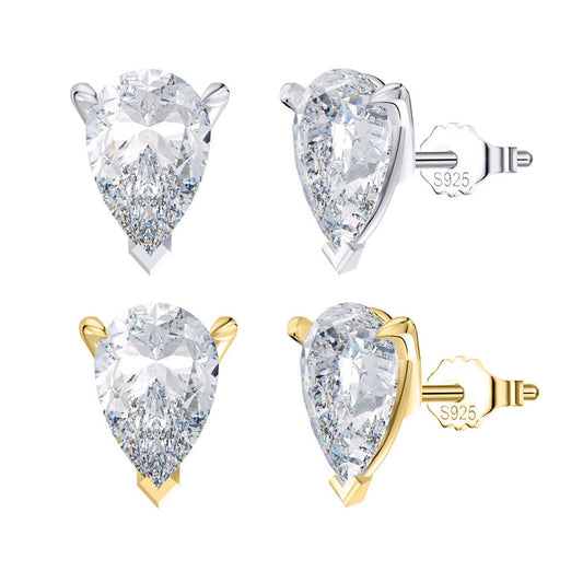 2.0CT PEAR CUT MOISSANITE STUD EARRINGS — Shinier Than Diamond