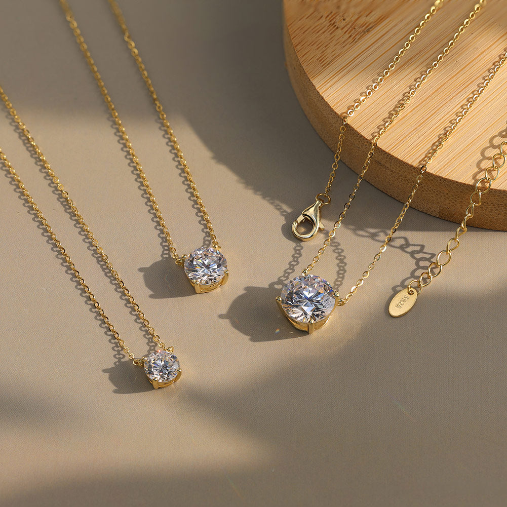 4.0CT ROUND CUT MOISSANITE NECKLACE — Shinier Than Diamond