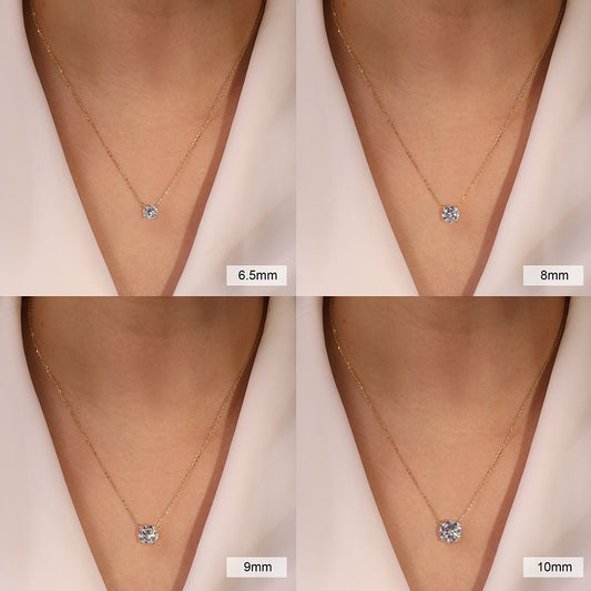 4.0CT ROUND CUT MOISSANITE NECKLACE — Shinier Than Diamond