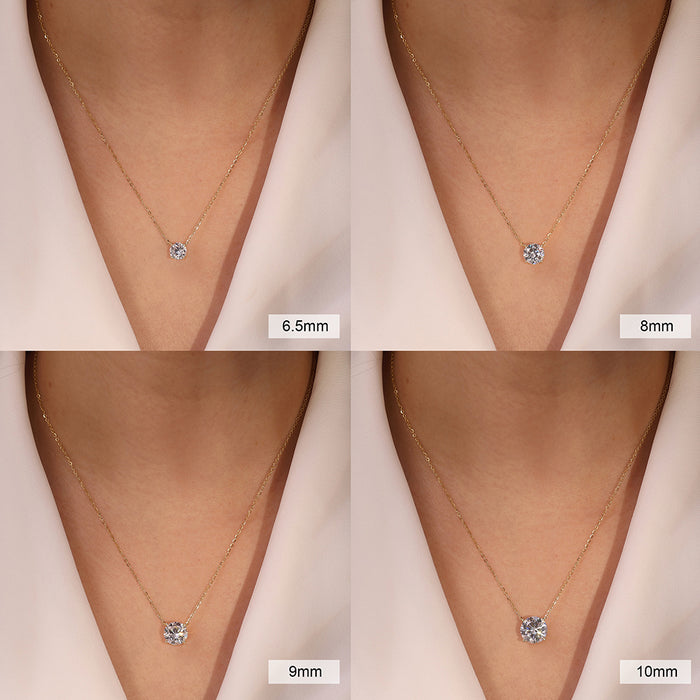 4.0CT ROUND CUT MOISSANITE NECKLACE — Shinier Than Diamond
