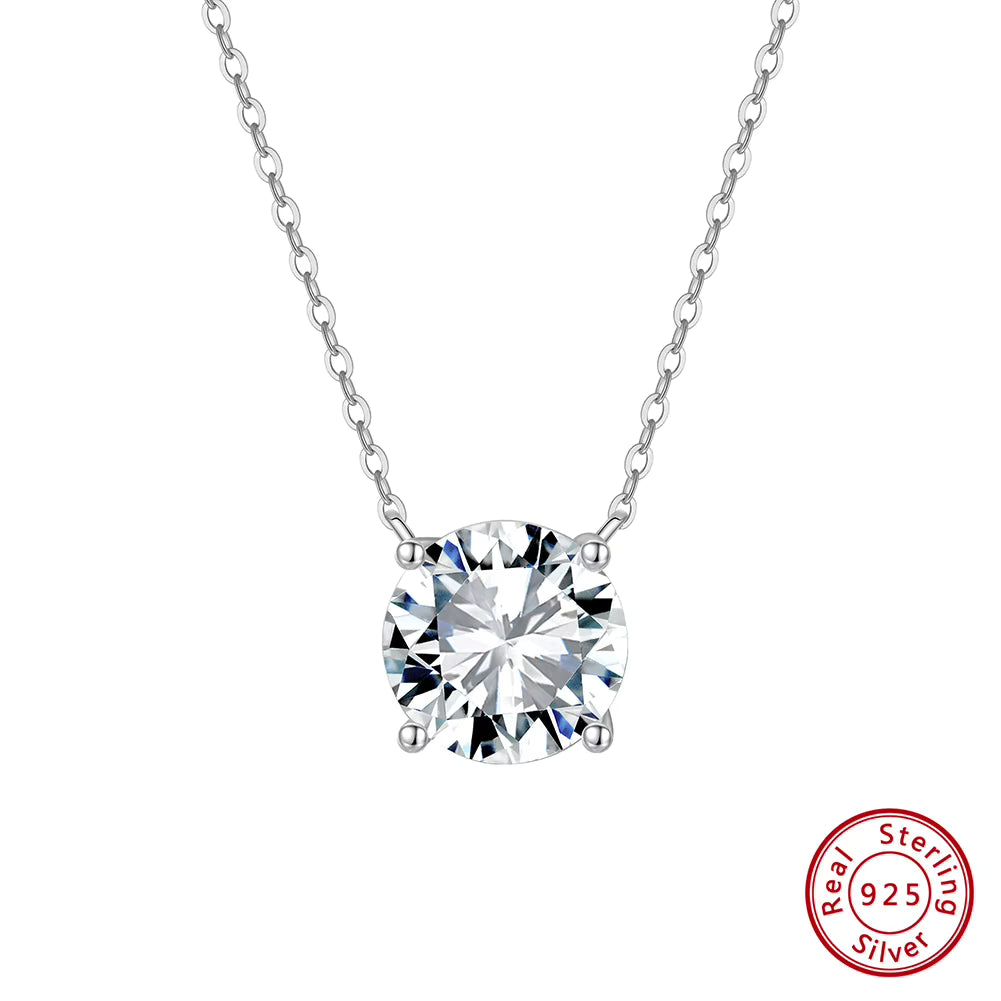 4.0CT ROUND CUT MOISSANITE NECKLACE — Shinier Than Diamond