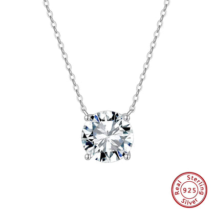 4.0CT ROUND CUT MOISSANITE NECKLACE — Shinier Than Diamond