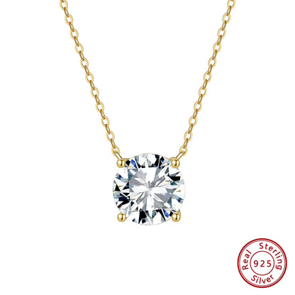 4.0CT ROUND CUT MOISSANITE NECKLACE — Shinier Than Diamond
