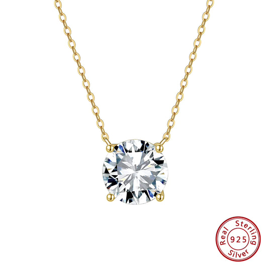 4.0CT ROUND CUT MOISSANITE NECKLACE — Shinier Than Diamond