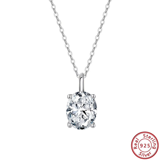 3.0CT OVAL CUT MOISSANITE NECKLACE — Shinier Than Diamond