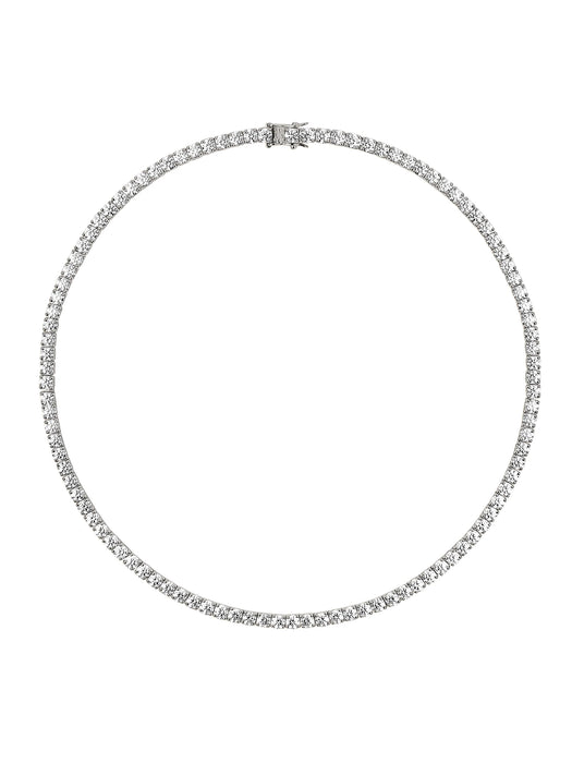 GOLD VERMEIL / 925 STERLING SILVER VVS1 MOISSANITE TENNIS CHAIN NECKLACE