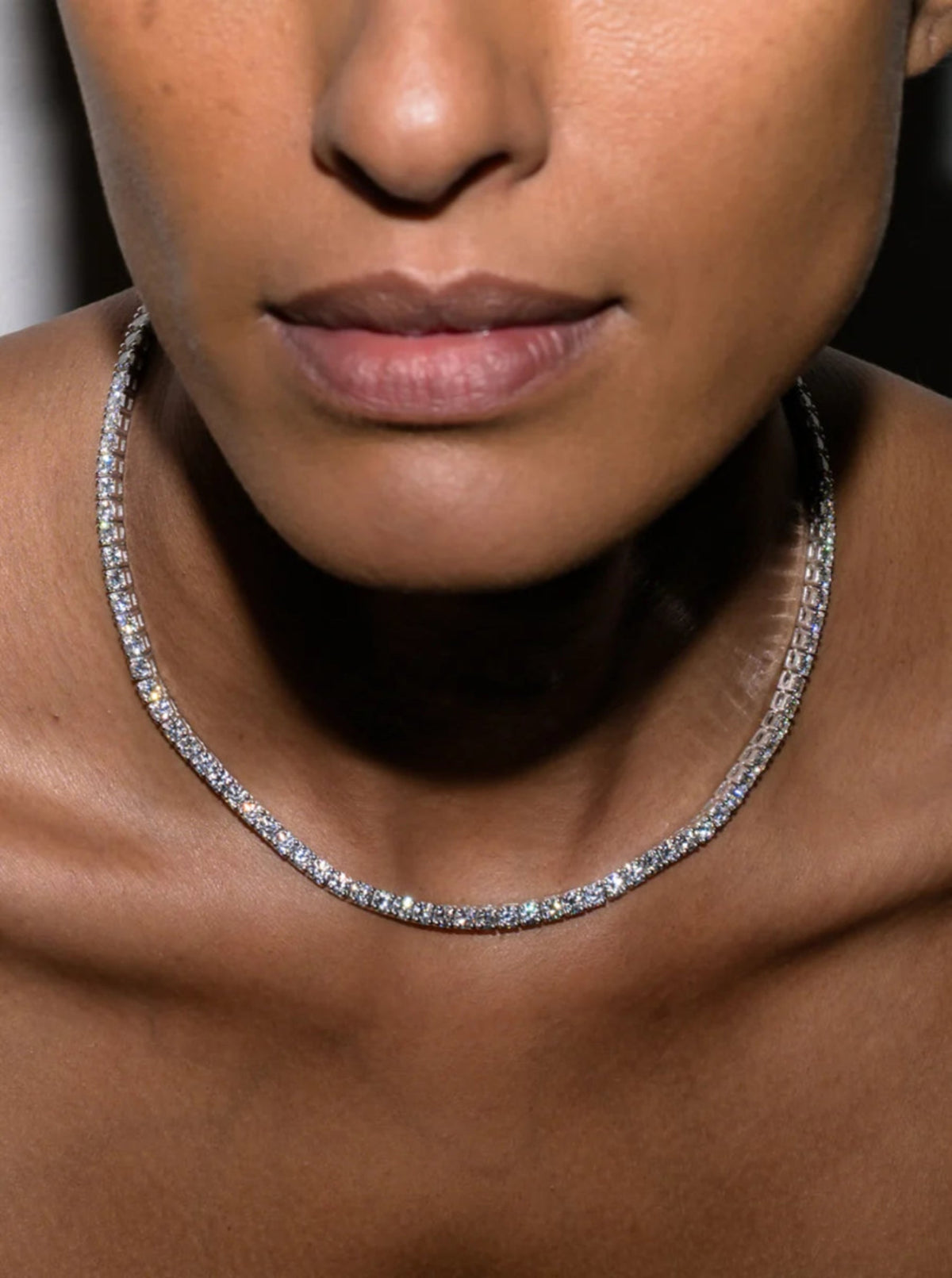 VVS1 MOISSANITE TENNIS CHAIN NECKLACE — Shinier Than Diamond