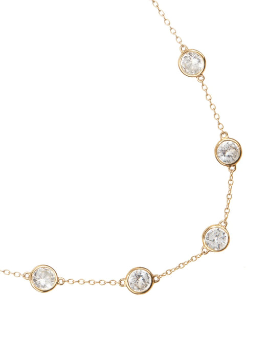 ROUND CUT 2.5 CARATS MOISSANITE BY THE YARD BESEL STATION NECKLACE