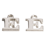 Double Thickness option for silver letter E charms, showcasing durability and premium design.