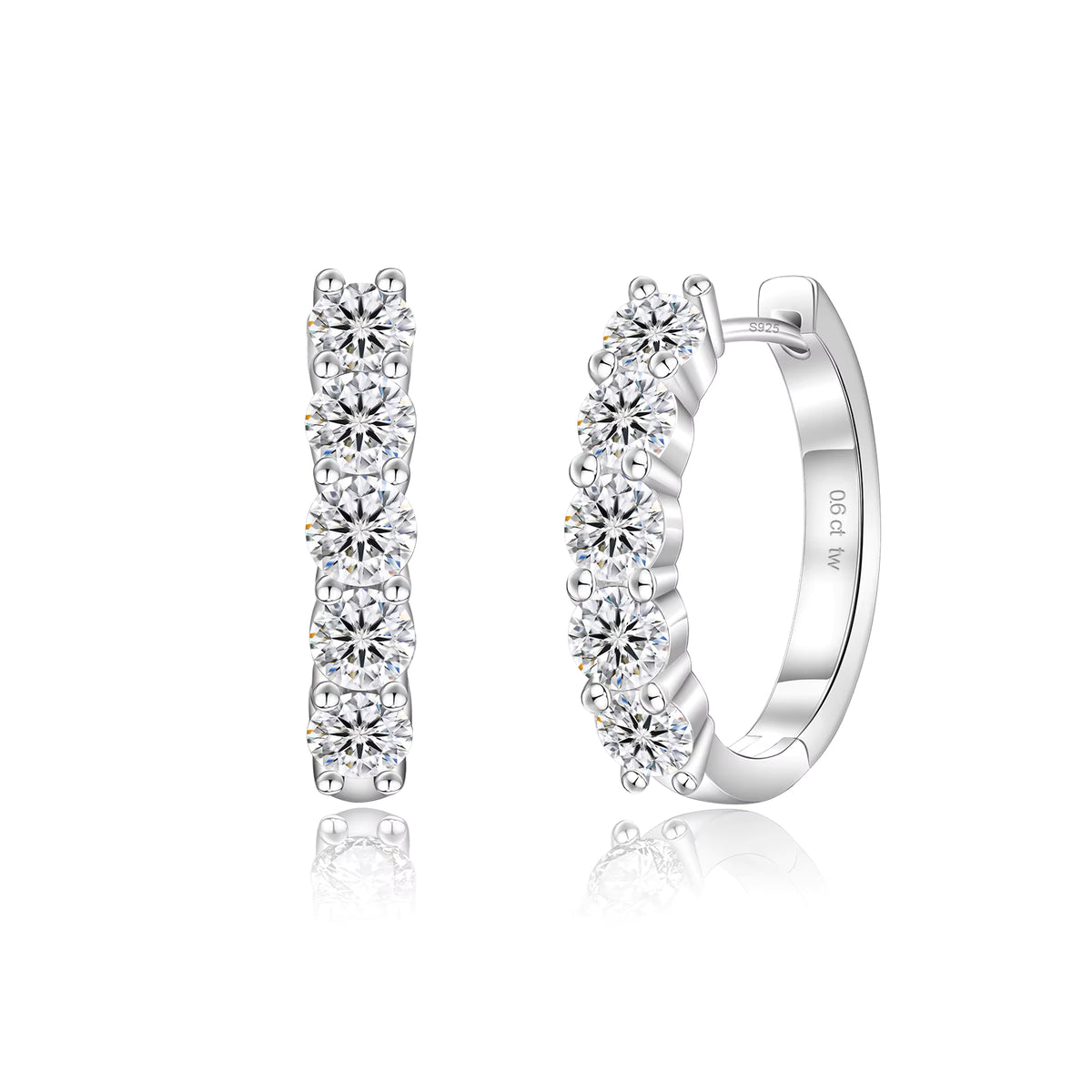 2.0CT MOISSANITE HOOP EARRINGS — Shinier Than Diamond