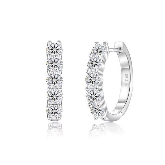 2.0CT MOISSANITE HOOP EARRINGS — Shinier Than Diamond