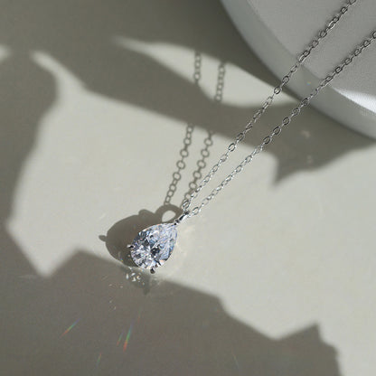 2.0CT TEARDROP MOISSANITE NECKLACE — Shinier Than Diamond