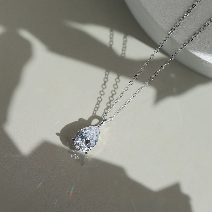 2.0CT TEARDROP MOISSANITE NECKLACE — Shinier Than Diamond