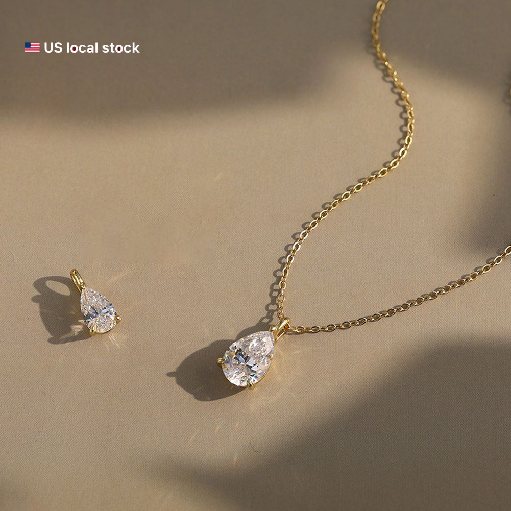2.0CT TEARDROP MOISSANITE NECKLACE — Shinier Than Diamond