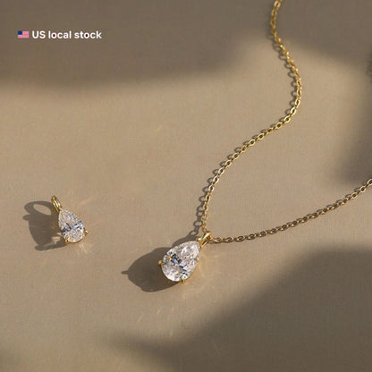 2.0CT TEARDROP MOISSANITE NECKLACE — Shinier Than Diamond