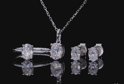 3.0CT OVAL CUT MOISSANITE NECKLACE — Shinier Than Diamond