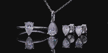 2.0CT TEARDROP MOISSANITE NECKLACE — Shinier Than Diamond