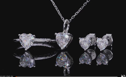 4.0CT HEART CUT MOISSANITE NECKLACE — Shinier Than Diamond
