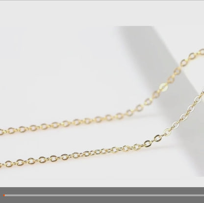 925 STERLING SILVER CABLE CHAIN 1MM