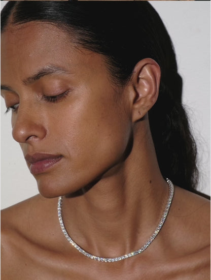 VVS1 MOISSANITE TENNIS CHAIN NECKLACE — Shinier Than Diamond