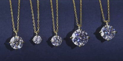 4.0CT ROUND CUT MOISSANITE NECKLACE — Shinier Than Diamond
