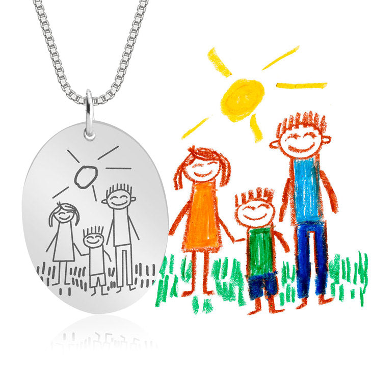 Kids Drawing Necklace